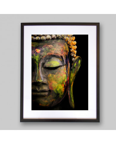 Retrato policromado de Budha Retrato policromado de Budha