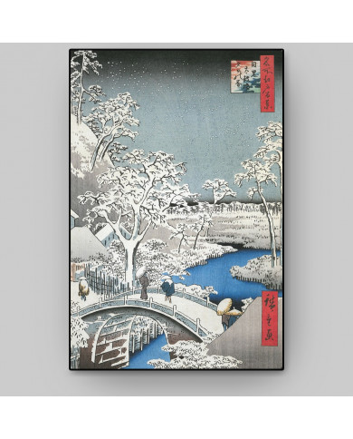 Ando Hiroshige, Meguro Drum Bridge and Sunset Hill