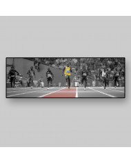 Usain Bolt en la final de 100 metros de Río, 2016