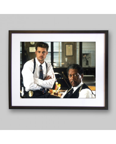 Brad Pitt & Morgan Freeman en Seven Brad Pitt & Morgan Freeman en Seven
