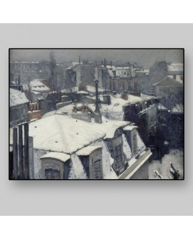 Gustave Caillebotte, Vue de toits (effet de neige) Gustave Caillebotte, Vue de toits (effet de neige)