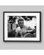 James Dean sur le tournage du film de Nicholas Ray (1955)