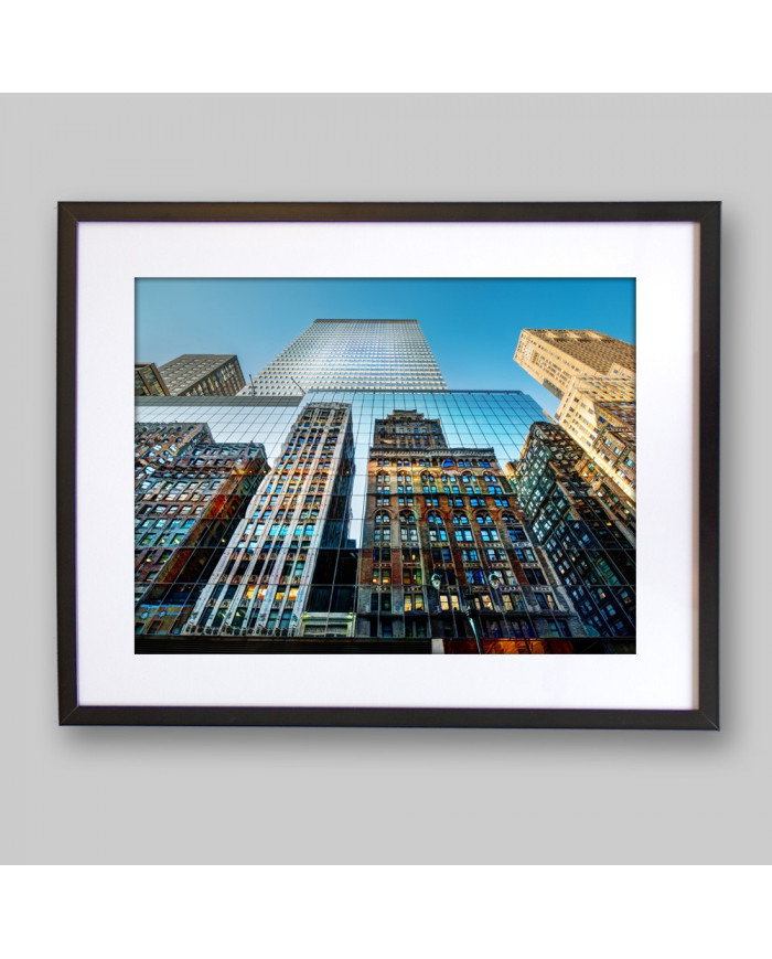 Reflejo de rascacielos, Nueva York, USA