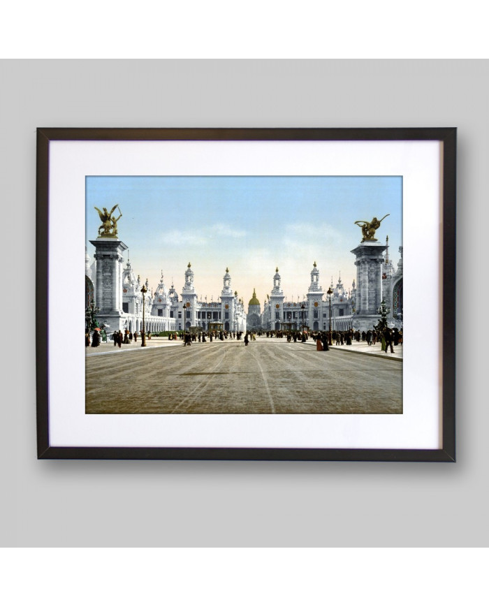 Avenida Nicholas II desde el Dome de losInválidos,  Exposición Universal 1900, París, Francia