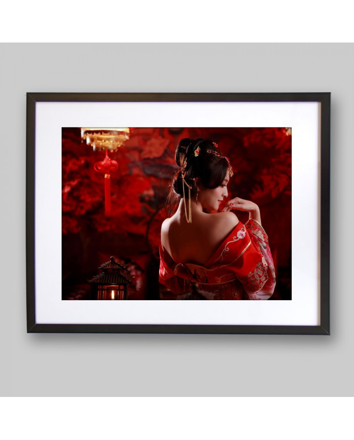 Mujer taiwanesa con vestido tradicional