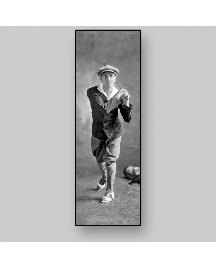 Robert Brister practicando golf,1925