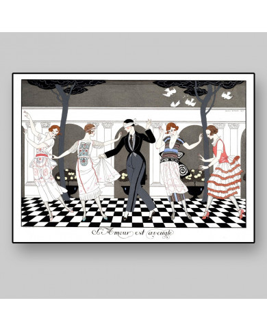 George Barbier L Amour Est Aveugle All4prints