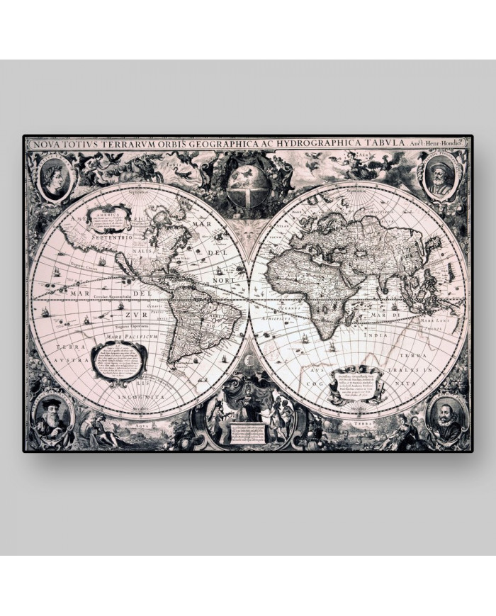 Carte du monde de Jodocus Hondius le Jeune (1594-1629)