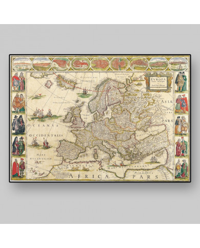 Guillermo Blaeuno,Map of Europe, XVII Guillermo Blaeuno,Map of Europe, XVII