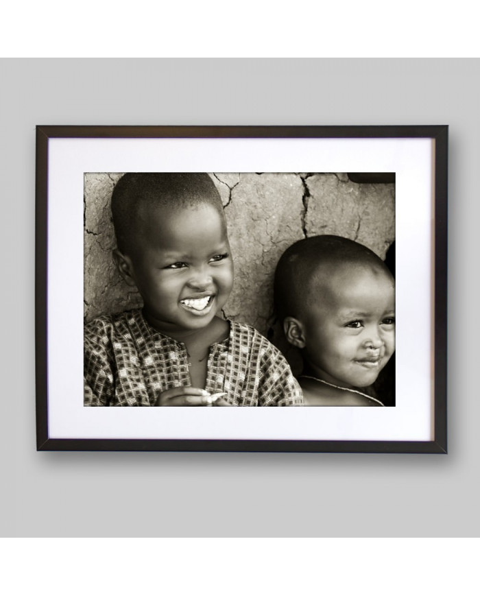 Niños de la tribu de Masai Mara, National Park Reserve, Kenia