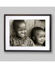 Niños de la tribu de Masai Mara, National Park Reserve, Kenia