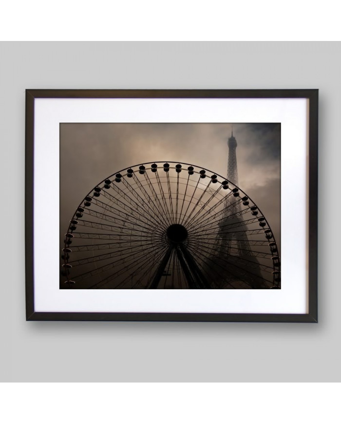 Noria en frente de la Tour Eiffel, París, Francia