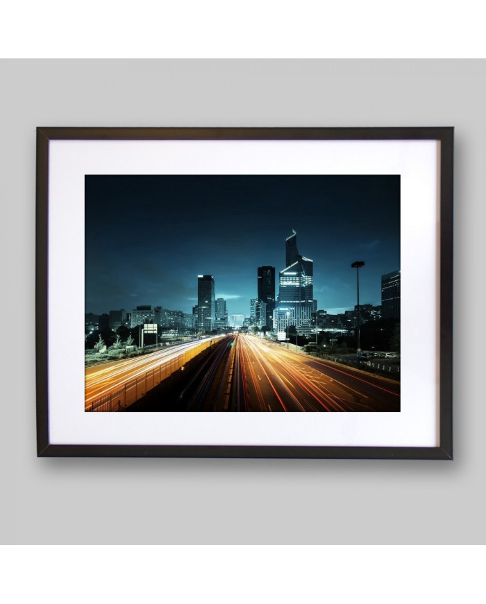 La Défense al añochecer, París, Francia