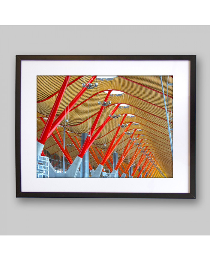 Estructura del airopuerto de Barajas, Madrid, España