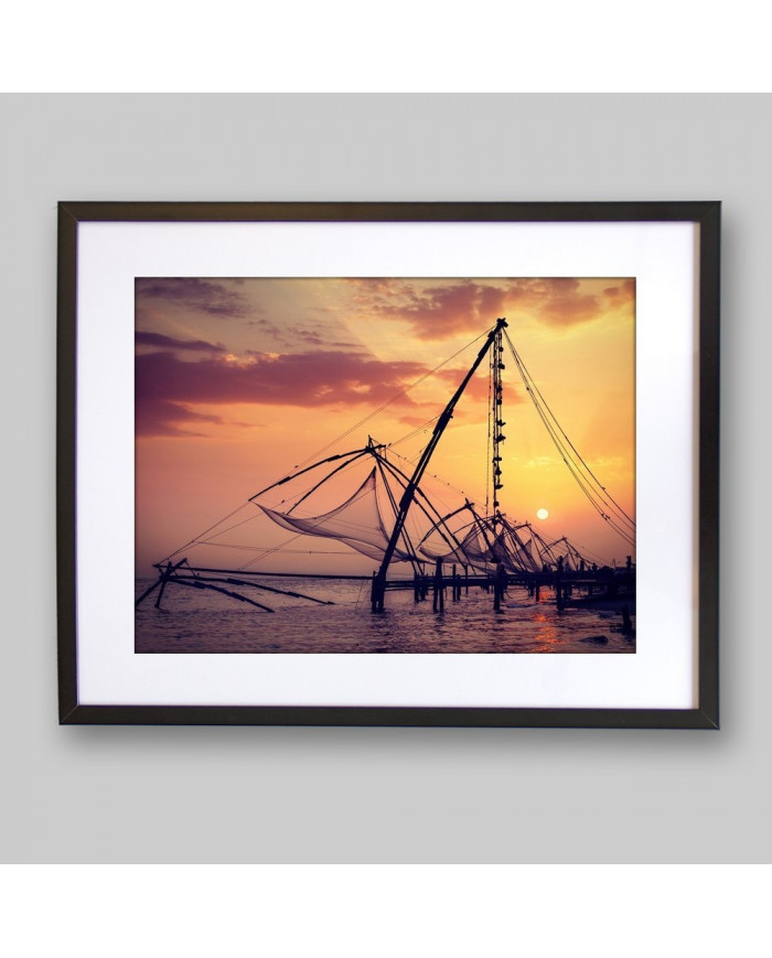 Redes de pescar, Kochi, Kerala, India