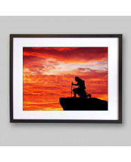 Samurai sobre una montaña, Japón