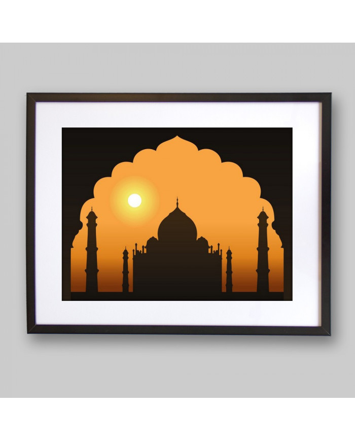 Amanecer en el Taj Mahal, India