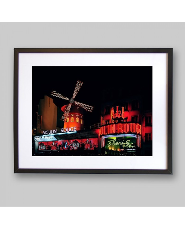 Moulin Rouge de noche, París, Francia