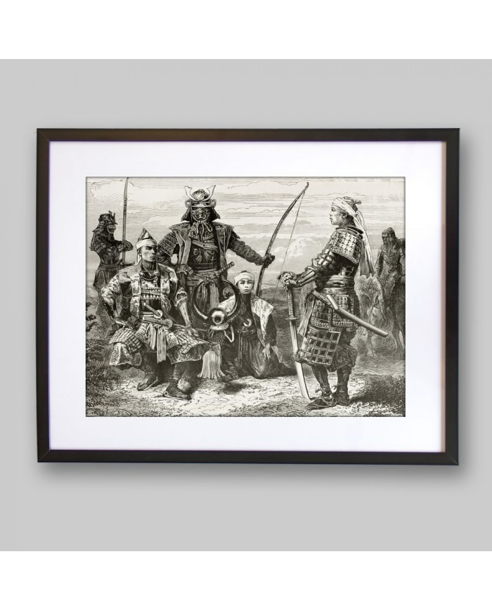 General japonés Taikun y oficiales de guerra