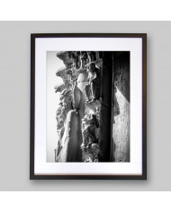 Figuras de un capitel de la Catedral de Santiago de Compostela, España