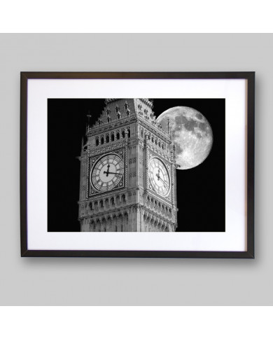 Big Ben con luna llena, Londres, UK Big Ben con luna llena, Londres, UK