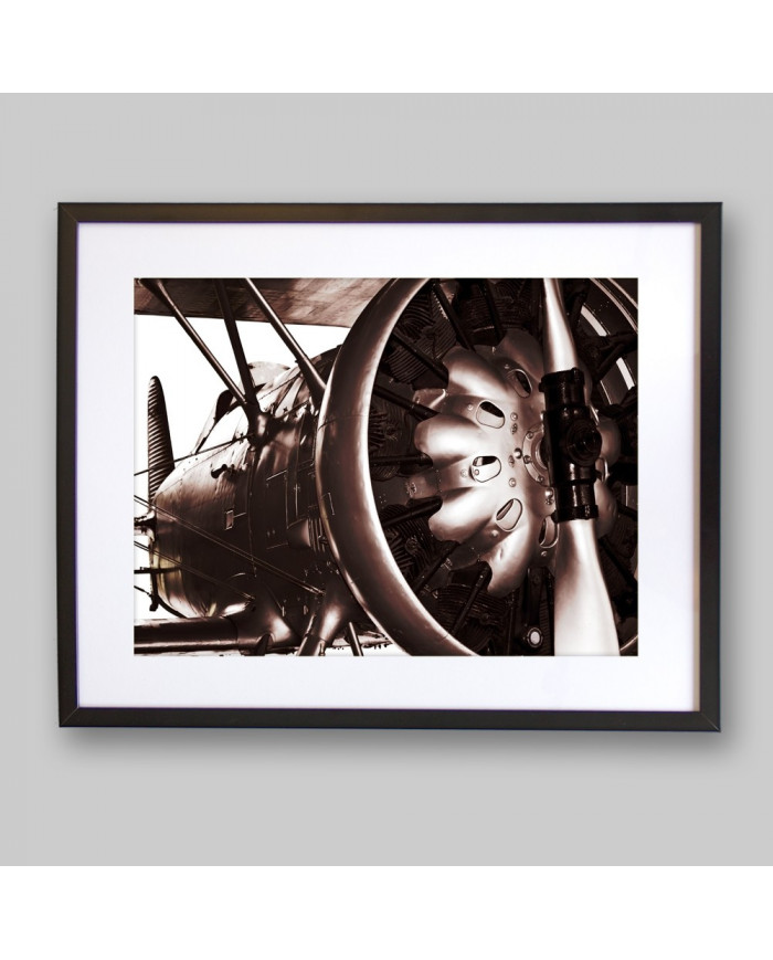 Motor y hélice de un aeroplano