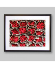 Ramo de rosas en un mercado en Guanzu, China