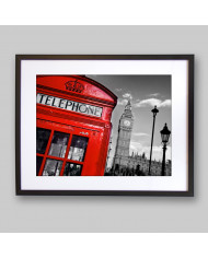 Cabina telefónica junto al Big Ben, Londres