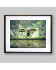 Campesino porteando grano, China