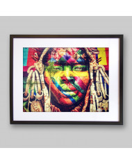 Detalle del mural de 190 metros de Eduardo Kobra, Río de Janeiro