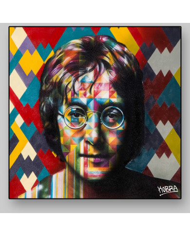 John Lenon según mural de Eduardo Kobra John Lenon según mural de Eduardo Kobra