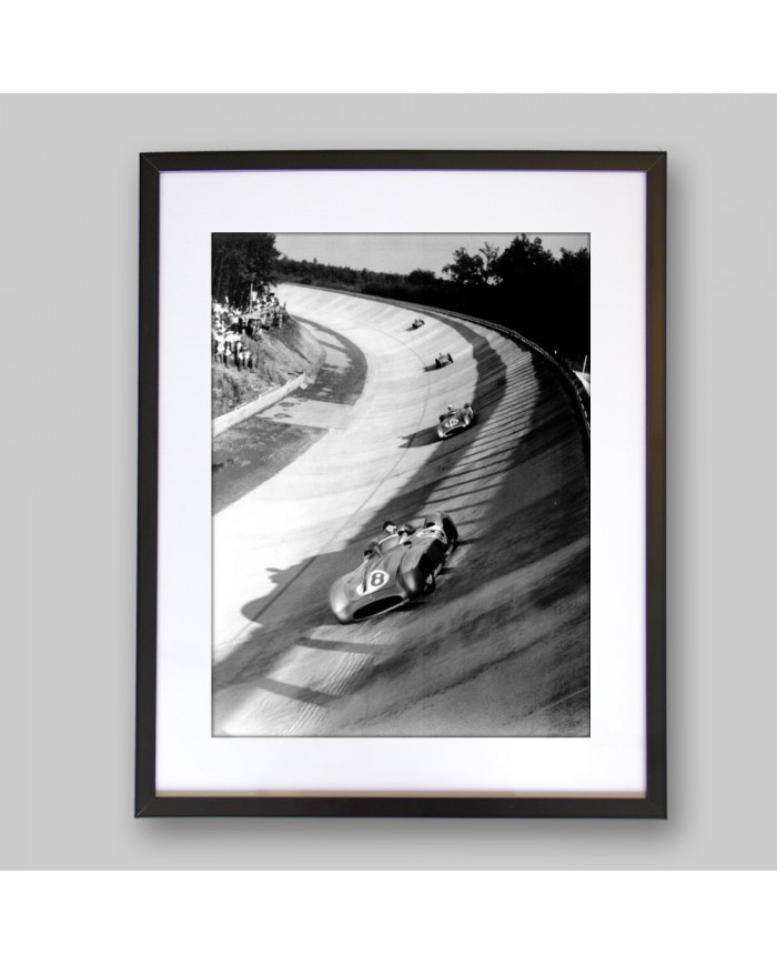 Juan Manuel Fangio con un W 196 R Stromlinien, Gran Prix de Monza, 1955