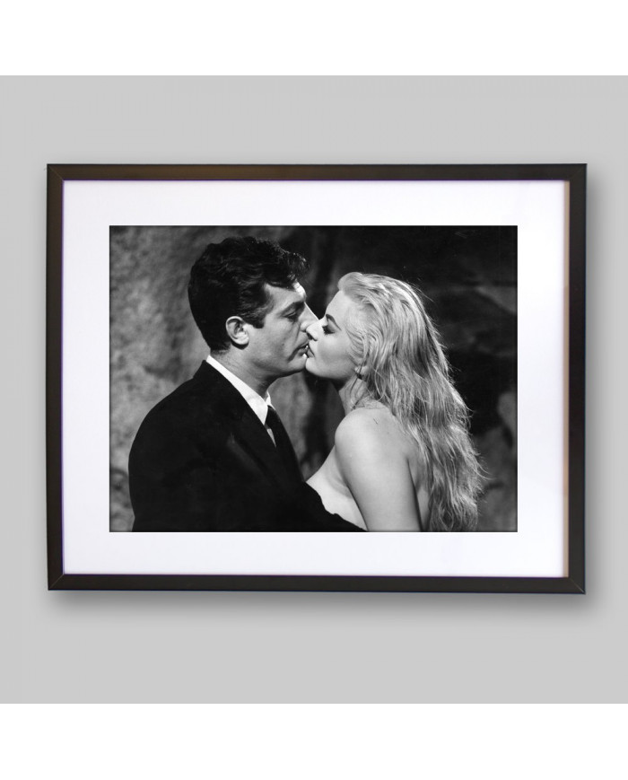 Marcello Mastroianni y Anita Ekberg en "Dolce Vita"