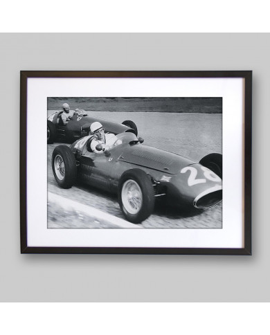Stirling Moss con Maserati y Juan Manuel Fangio con Ferrari, 1956 Stirling Moss con Maserati y Juan Manuel Fangio con Ferrari, 1956