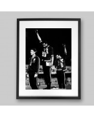 Tommie Smith y John Carlos en  los juegos de México, 1968