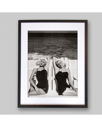 Twins at the Beach, Nassau, Bahamas, 1949 Twins at the Beach, Nassau, Bahamas, 1949